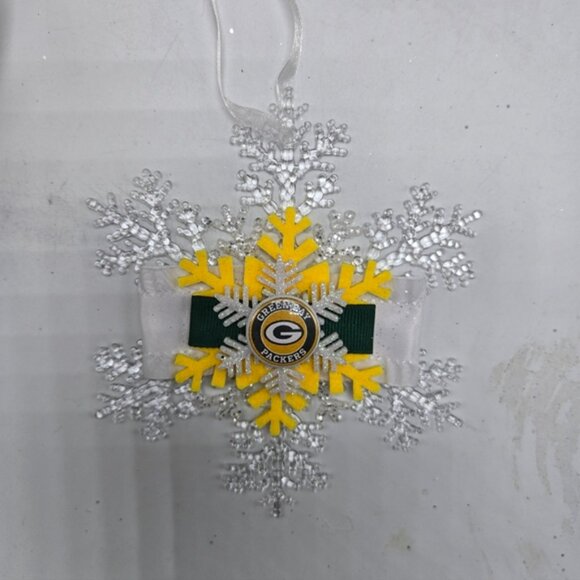 NWT Green Bay Packers Ornament NFL Football Christmas Holiday Decor OOAK - Picture 2 of 4